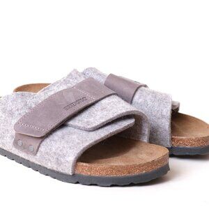 Birkenstock Kyoto Light Gray 37N US 6 UK 4.5 Sandals Narrow Wool Felt Leather